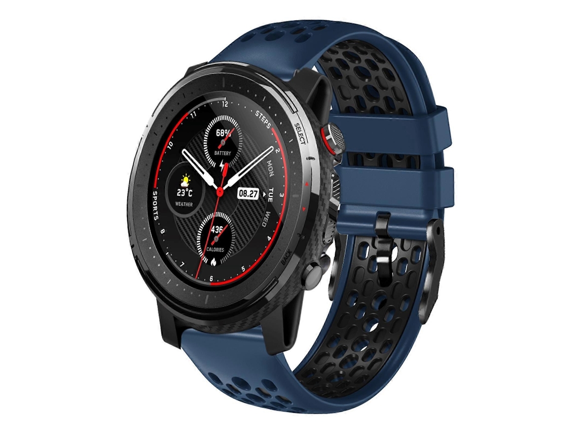 Pulseira De Silicone Respirável Bicolor De 22 Mm Para Amazfit 3