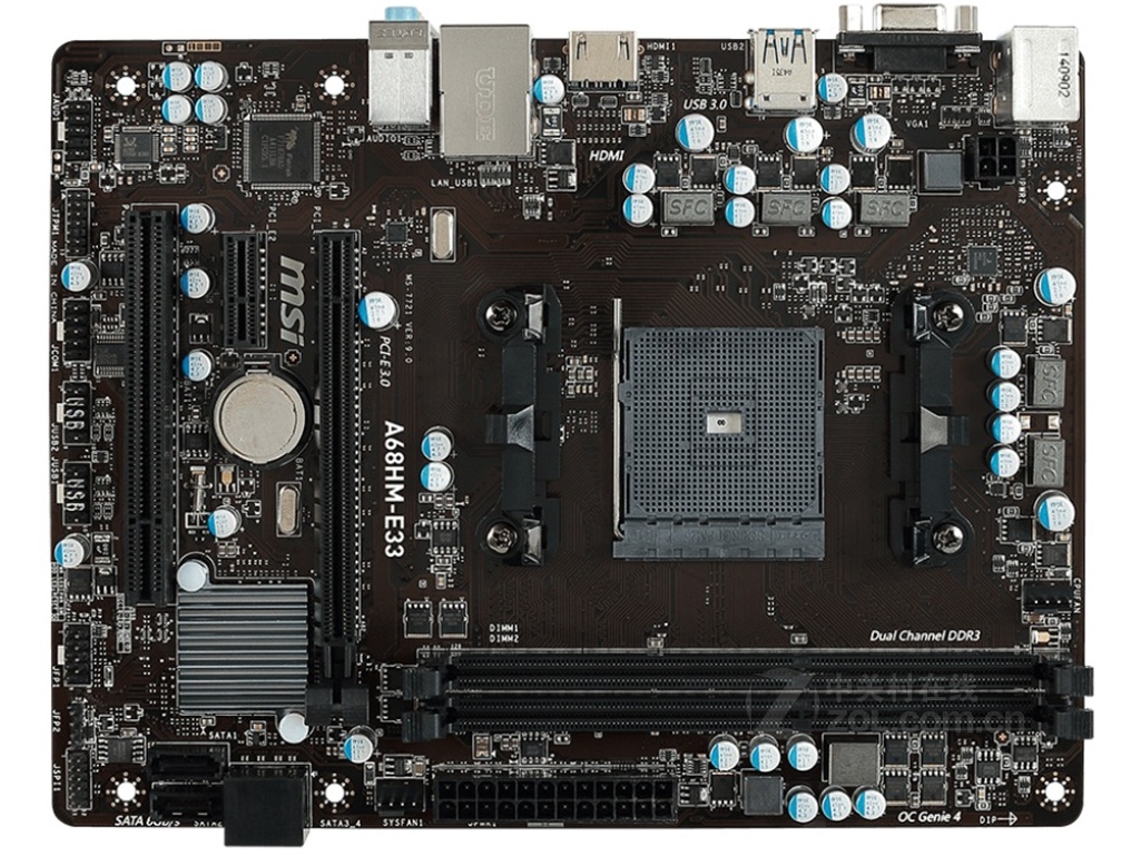 Motherboard MSI A68hm e33 (socket Fm1 Amd A68h Ddr3 Micro Atx)