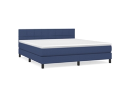 Box Spring Bed, Box Spring Beds Vidaxl Azul Tecido (160 X 200 Cm)