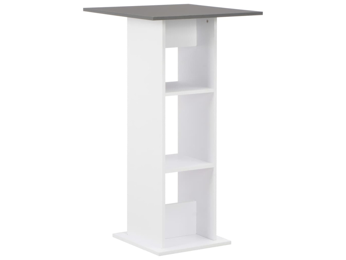 Vidaxl Mesa De Bar 60x60x110 Cm Branco E Antracite
