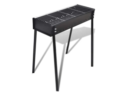 Grelhador VIDAXL Preto Aço (75 x 47 x 76 cm)