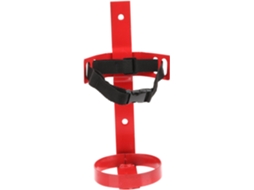 Obtenha Suporte Para O Extintor De Incêndio De Parede Em Poliéster, Ferro E Vermelho, Com Alças Práticas.