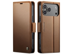 Capa Caseme Para Iphone 17 Pro Max Com Compartimento Para Cartão - Marrom