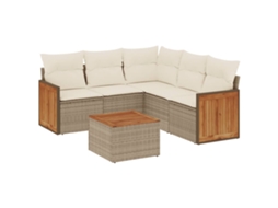 Garden Sofa Set, Garden Sofa Sets Vidaxl Bege Rattan / Vime (n/a)