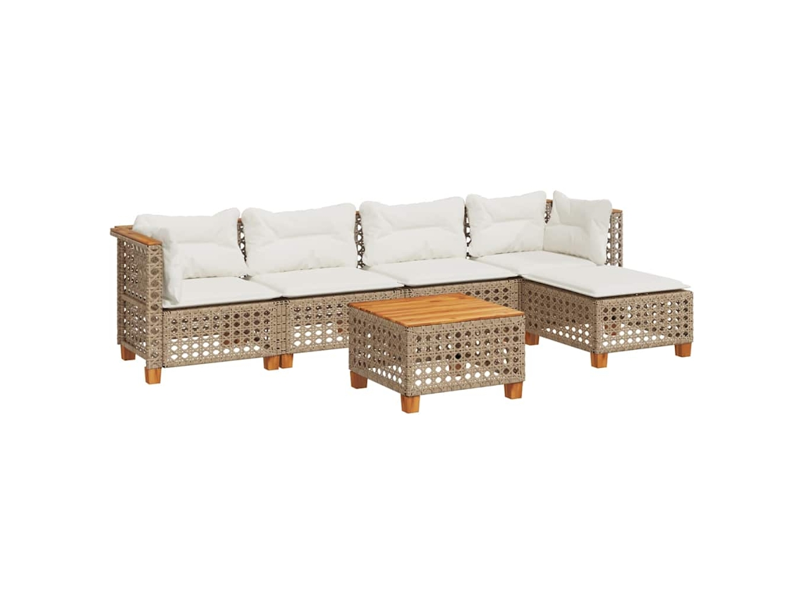 Garden Sofa Set, Garden Sofa Sets Vidaxl Bege Rattan / Vime (n/a)