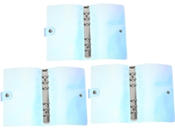 Conjunto De Fichário Argolas Inoomp Com 3 Peças, Feito De Pvc E Metal, 6 Argolas, Design Atraente E Acabamento Brilhante
