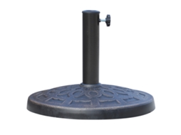 Base redonda de resina para guarda sol de jardim 12 kg para hastes de 38 e 48 mm Ø44x34 cm bronze ORBITRA COMMERCE