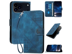 Yx0080 Capa De Celular De Couro Com Padrão De Borboleta Em Relevo E Cordão