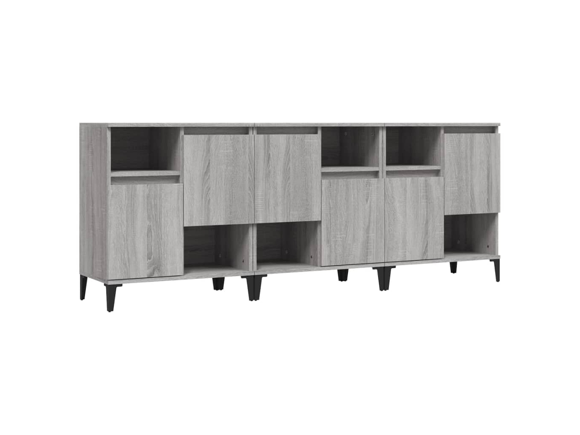 Sideboard, Sideboards Vidaxl Cinzeto Madeira Processada (n/a)
