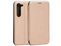 Capa para Samsung Galaxy S23 S BELINE Pele Sintética Magnética Dourado
