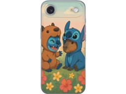 Capa Para Celular Compatível Com Apple Iphone Air. Personagens Fofos Vestidos De Stitch Sentados Entre Flores Em Um Estilo De Desenho Animado Delicado
