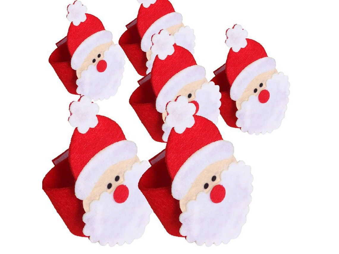 8 Peças De Anéis De Guardanapo De Natal*