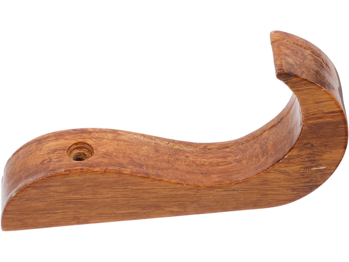 Gancho De Parede Em Bambu Marrom Para Banheiro, Elegante
