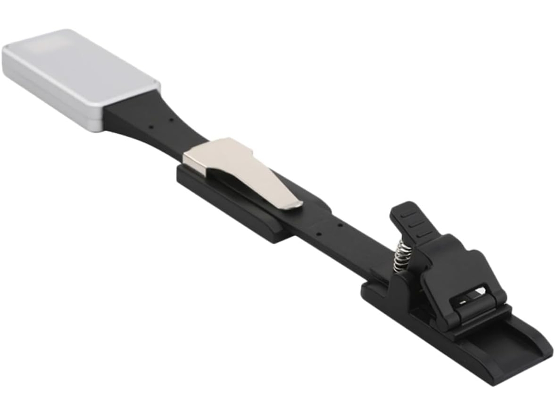 Luz De Leitura Led Ajustável Com Clipe, 3 Configurações De Temperatura, Luz Branca, Recarregável Via Usb, Clipe