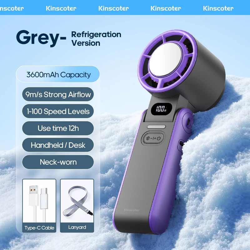 Ventilador de Alta Velocidade MDUG, bateria de 3600mah, mini e dobrável