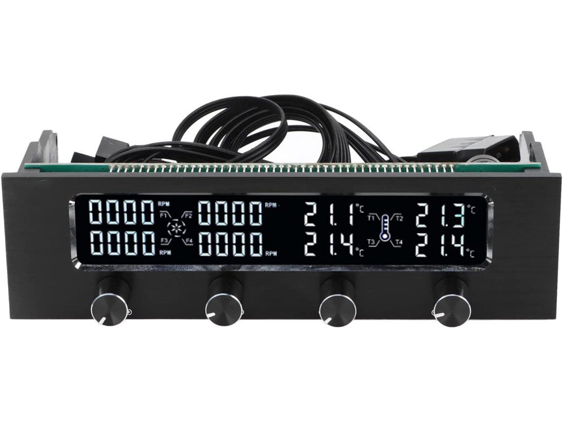 Controlador De Ventoinha De Pc Com Velocidade Ajustável E Visor Lcd.