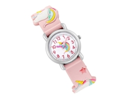 Relógio Infantil Feminino Com Design Criativo E Delicado De Desenho Animado, Ideal Para Uso Em Casa Passeios. 1 Conj Unto.