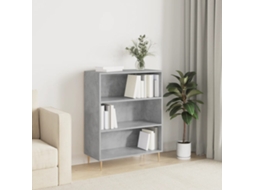 Vidaxl Estante 69,5x32,5x90 Cm Derivados De Madeira Cinzento Cimento
