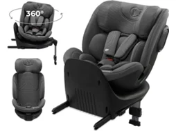 Cadeira Auto Kinderkraft XRIDER 2 i‑Size 40–150 cm com rotação 360°, RWF até 105 cm e ISOFIX Cinzento