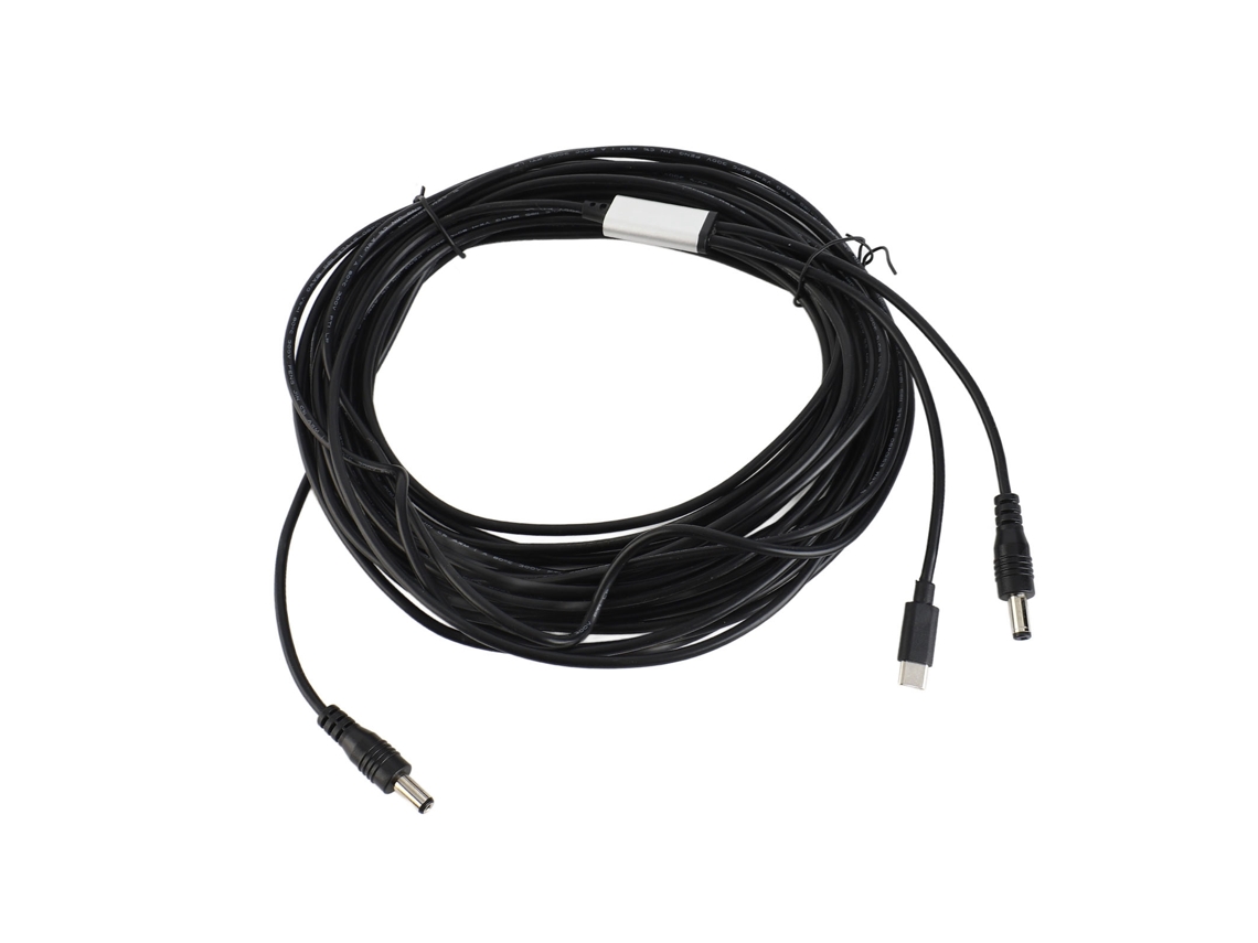 Cabo De Alimentação Dc De 10m, Macho Para Macho E Usb C, Cabo De Extensão Impermeável Para Mini