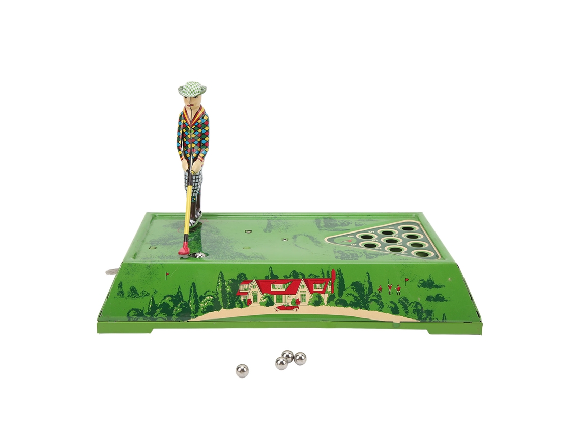 Mali brinquedo de Golfe Vintage com Mola de Aço Tinplate Jogo Indoor para Presente de Natal e Aniversário