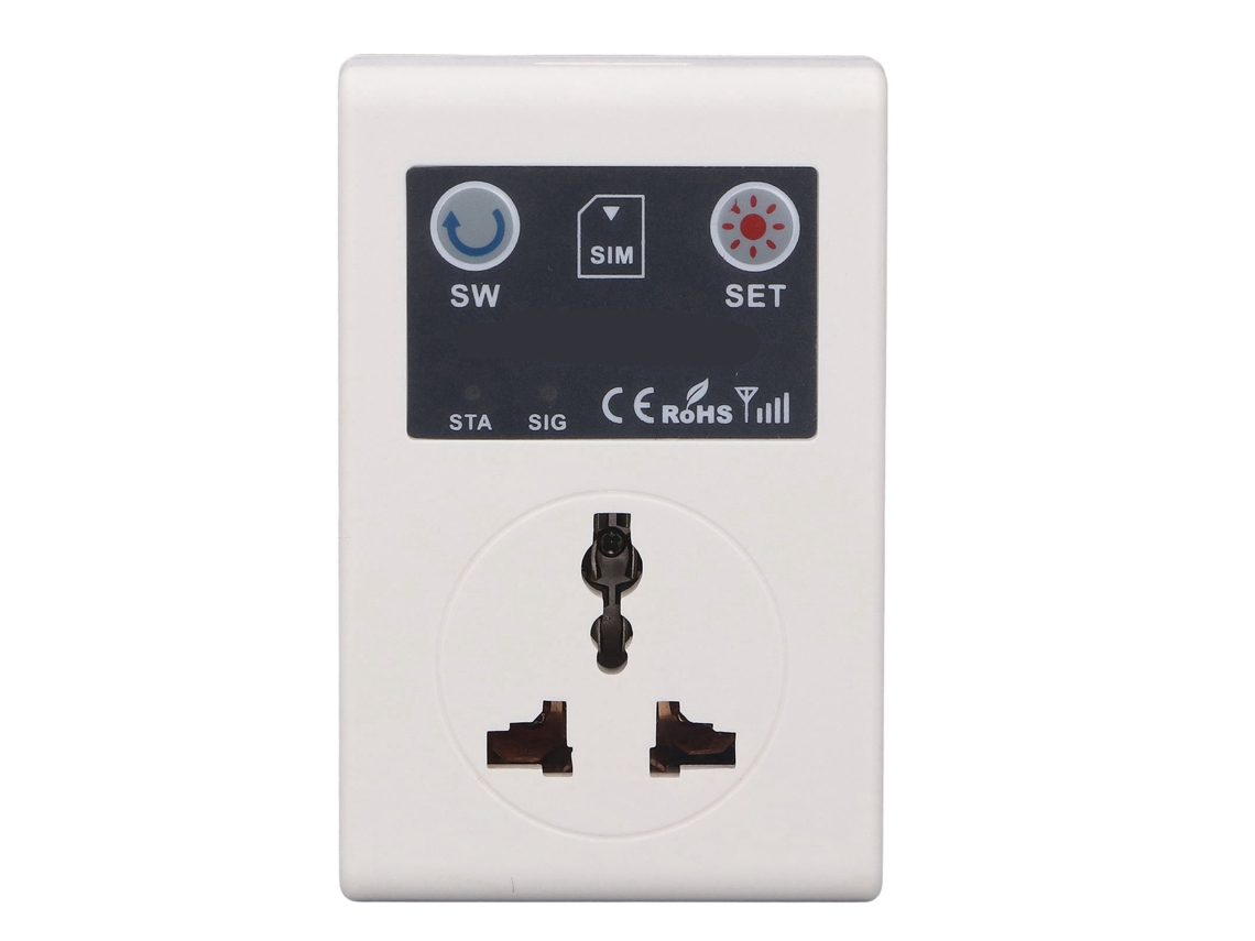 Tomada inteligente 10a controle remoto gsm sem fio para casa com 5 números configuráveis | S/MARCA