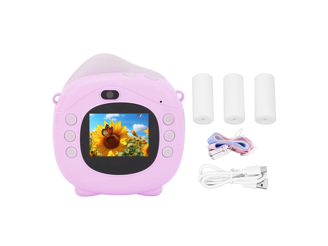 Câmara Instantânea 12mp Hd Com Impressão Térmica Zoom Múltiplo Câmara Digital Para Viagens 32gb