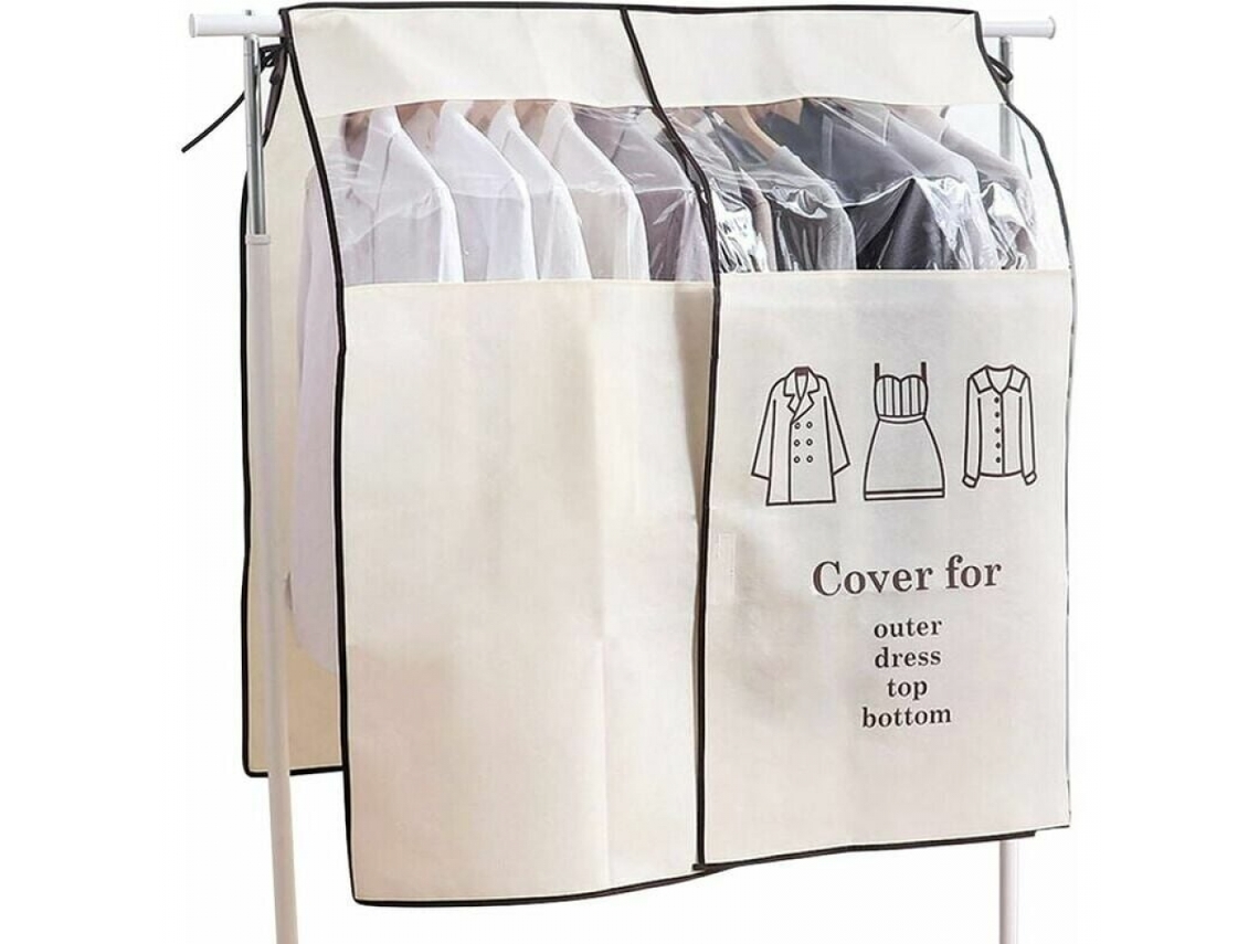 Lurelia Capa Para Roupa, Antipoeira, Com Fecho, Transparente, 90 X 110 Cm, Uso Doméstico
