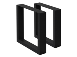 Conjunto de 2 Pés de mesa industriais ECD 30x43cm perfis quadrados aço revestidos a pó preto