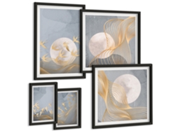 Conjunto De Pinturas Harmonia Da Natureza Delicadeza Espelharte (5 Peças)