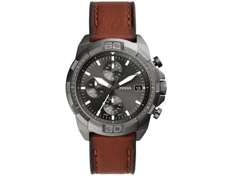FOSSIL Relógio Masculino Quartzo Cronógrafo Pulseira de Couro Marrom Fs5855