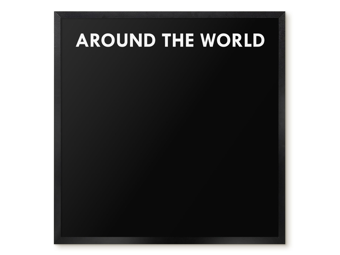 Magnetic Board Around The World For The Living Room Espelharte (50x50 Cm)