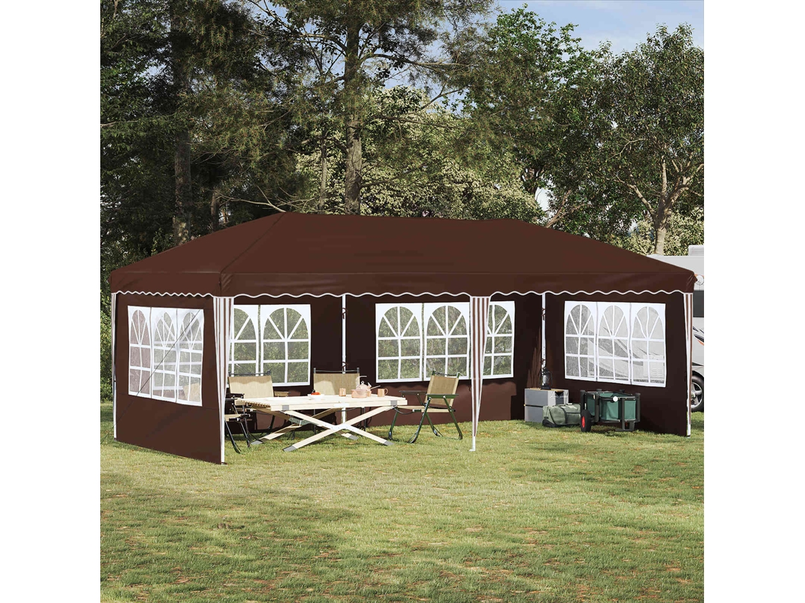 Vidaxl Tenda De Festa Pop-up 575 X 289 X 245 Cm Castanho