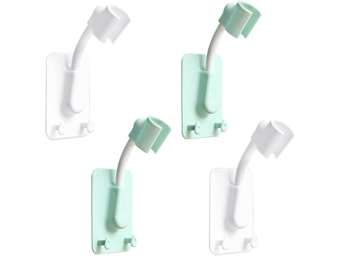 Soporte De Ducha Com Ventosa Ajustável 360 Graus Material Plástico Resistente Instalação Sem Furar