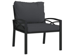 Garden Chair, Garden Chairs Vidaxl Preto Aço (n/a)