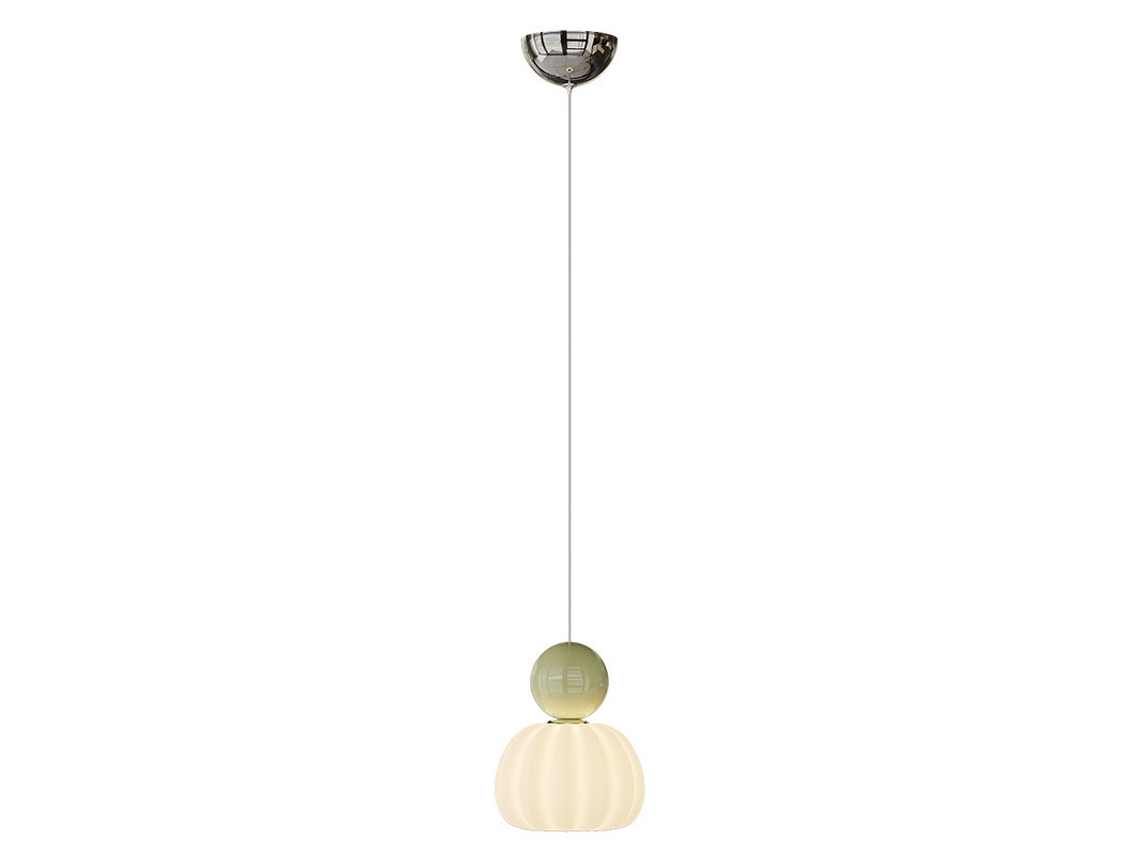 Luminária Pendente Creme Com Uma Única Lâmpada, Luminária Pendente Nórdica Pequena Em Vidro, Luminária Pendente Led Em Resina (verde Abacate)