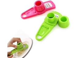 Pacote Com 2 Espremedores De Alho Compatíveis Com Utensílios De Cozinha Jun Slowmoose (verde E Rosa)