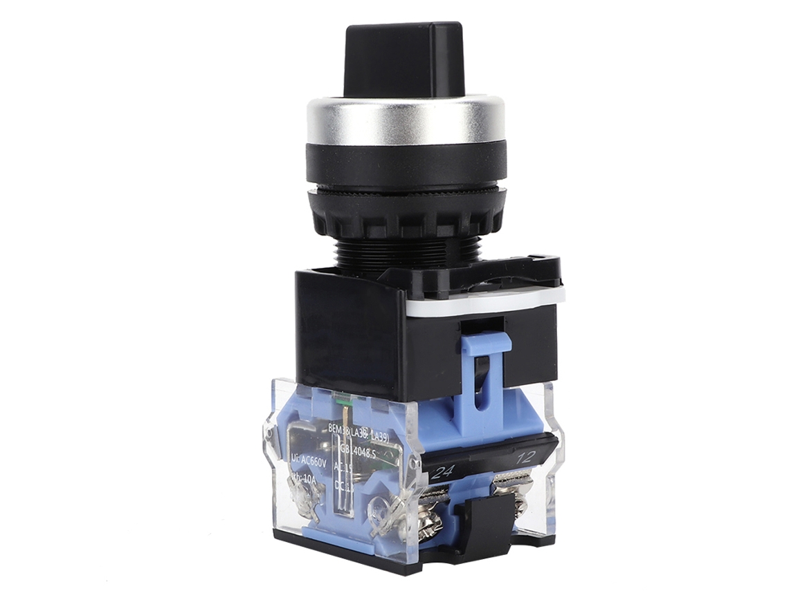 Interruptor Rotativo De Resets Automáticos Laxiscreed, 2 Posições, 22 Mm Para Instalação Prática E Segura