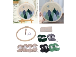 Kit Punch Needle Diy Floresta Estilo Bordado Decorativo