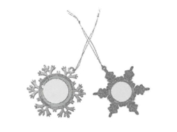 Conjunto De 3 Pingentes Para Porta Retratos Em Formato De Floco De Neve, Ideais Para Presentes De Natal Diy E Decoração Festiva De Fotos. Hengjian