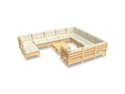 Garden Lounge Set, Garden Lounge Sets Vidaxl Creme Madeira De Pinho (n/a)