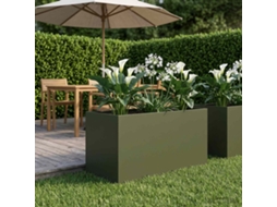 Vidaxl Vaso De Jardim Verde-azeitona 100 X 50 X 50 Cm