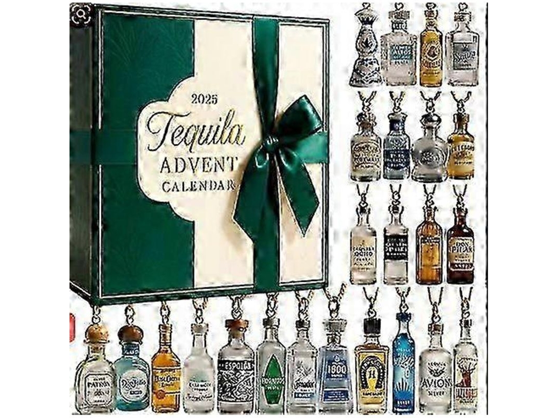 Calendário De Advento Navideño 2025 Decoração Acrílico Estilo Completo 2d Presentes Surpresa Tequila