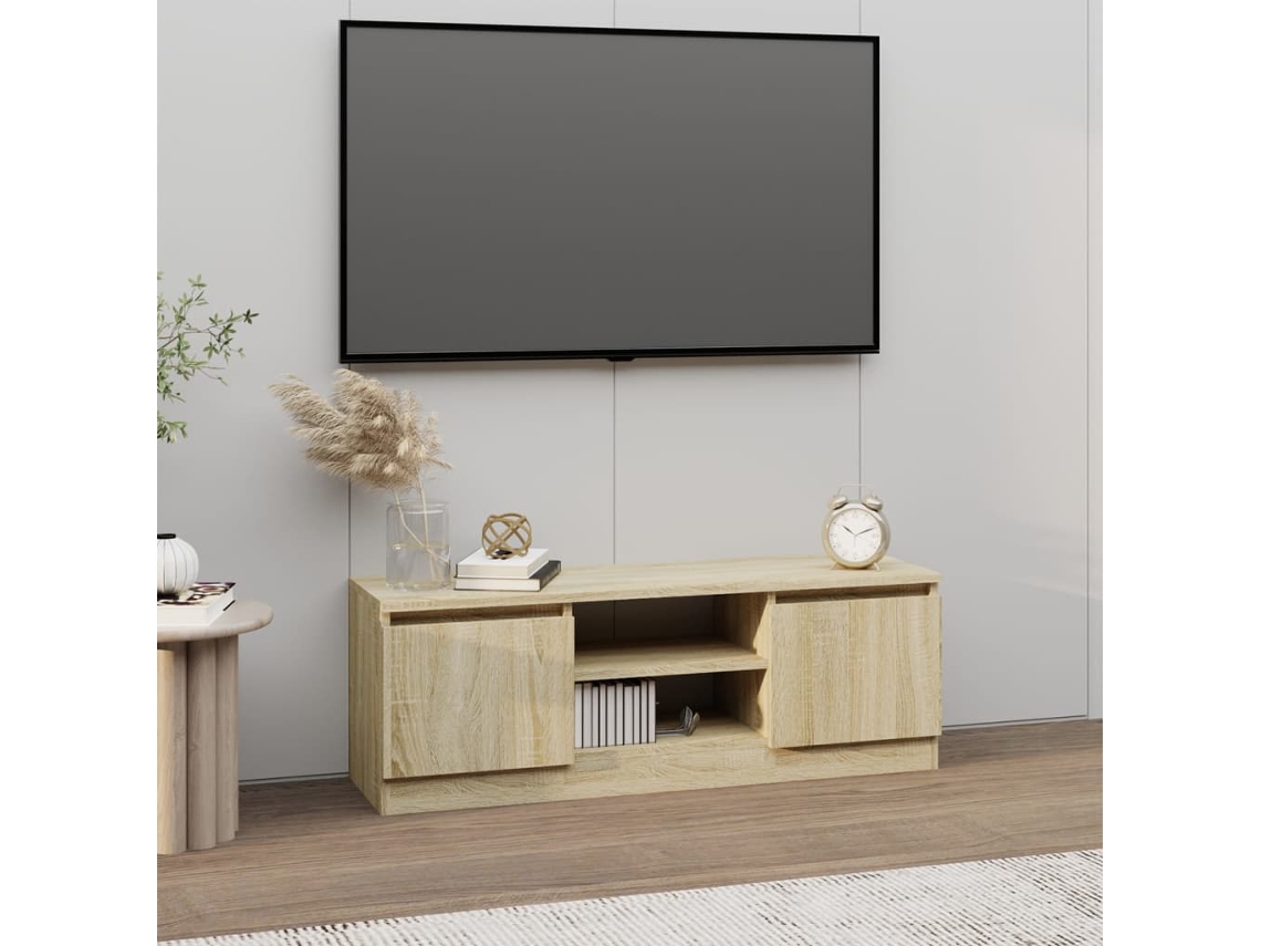 Vidaxl Móvel De Tv Com Porta 102x30x36 Cm Carvalho Sonoma