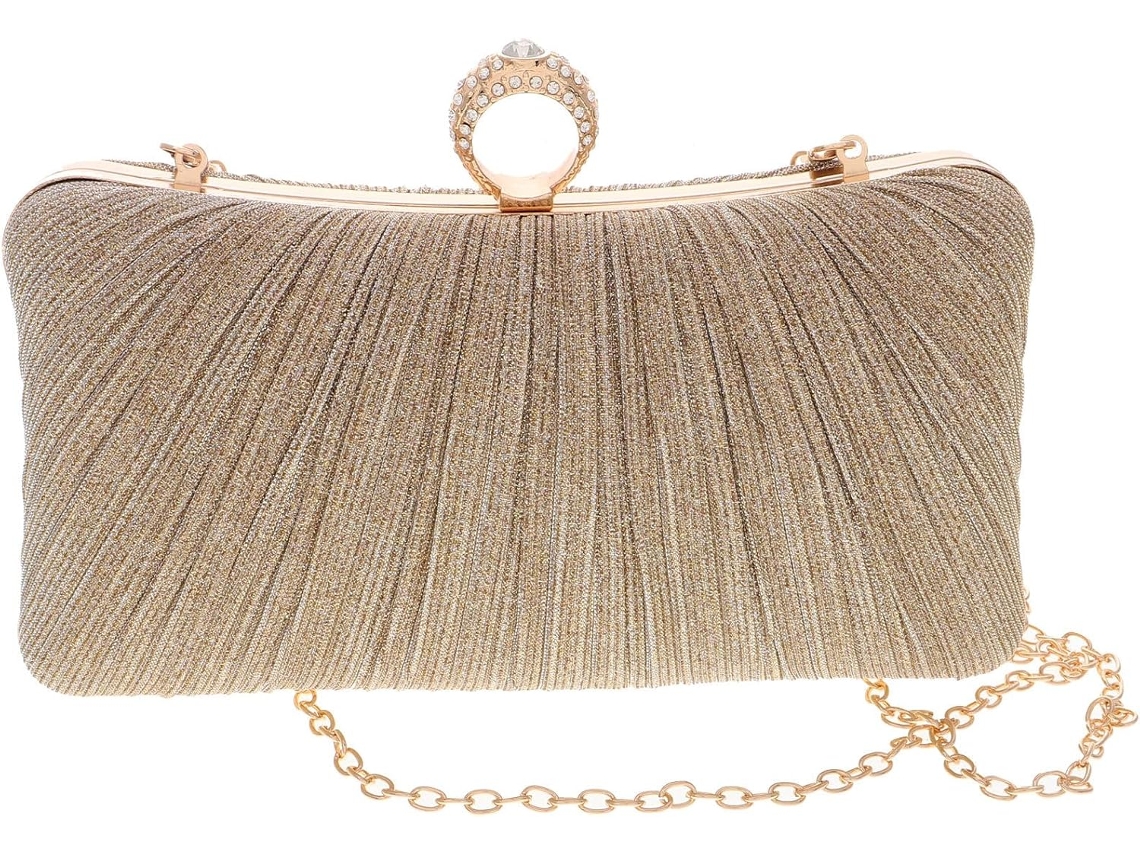 Bolsa Clutch Elegante Com Lantejoulas Em Liga De Zinco Acetinada, Fácil De Limpar E Durável, Pacote Com 2 Unidades.