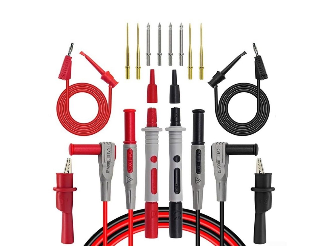 Kit De Teste De Multímetro Com Pontas De Prova Flexíveis De Silicone