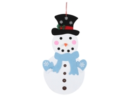 Laxiscreed Conjunto De Bonhommes De Neve Em Feltro Para Natal Com Ornamentos Removíveis Para Decoração De Parede