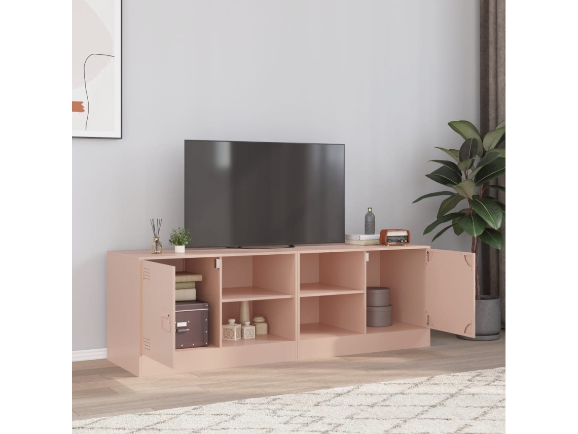 Vidaxl Móveis De Tv 2 Pcs 67x39x44 Cm Aço Rosa