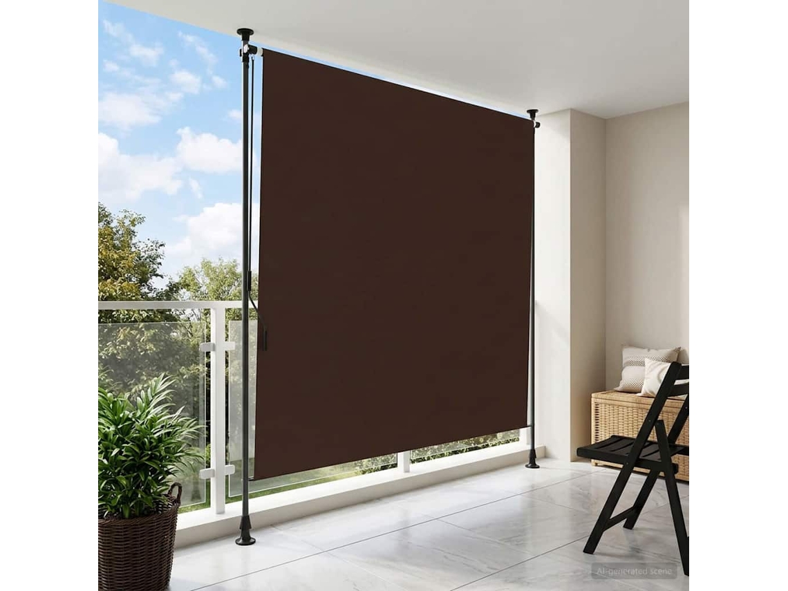 Vidaxl Cortina Rolô Exterior Castanho 200 X 270 Cm