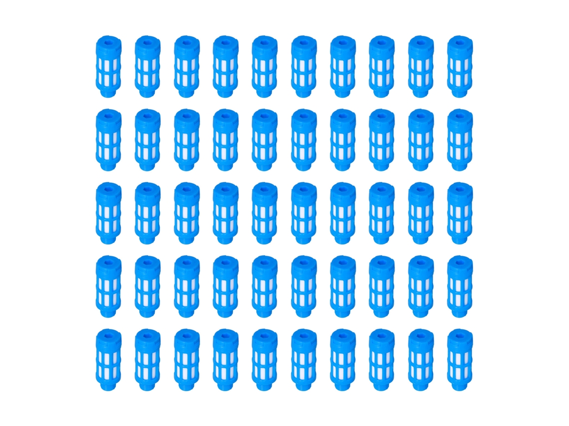 Silenciador Pneumático De Plástico Para Exaustão Com Rosca Clara 50pcs Psu‑02